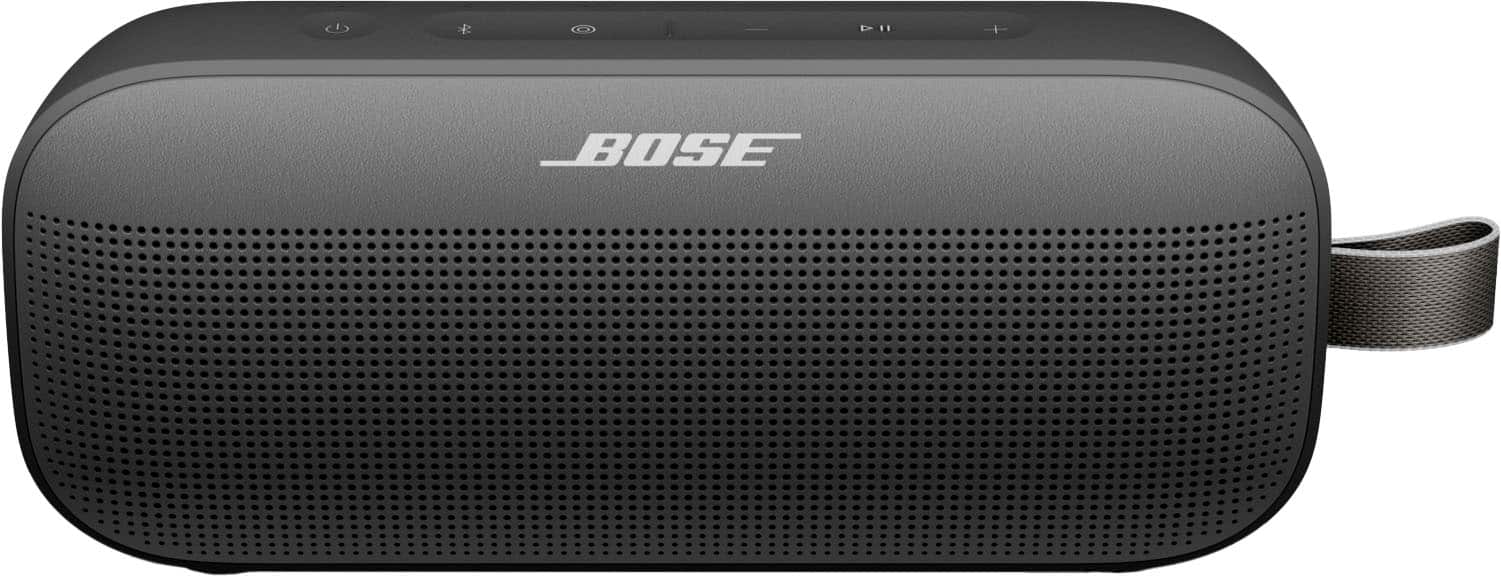 Bose SoundLink Flex 2nd Gen portable Bluetooth speaker in black.